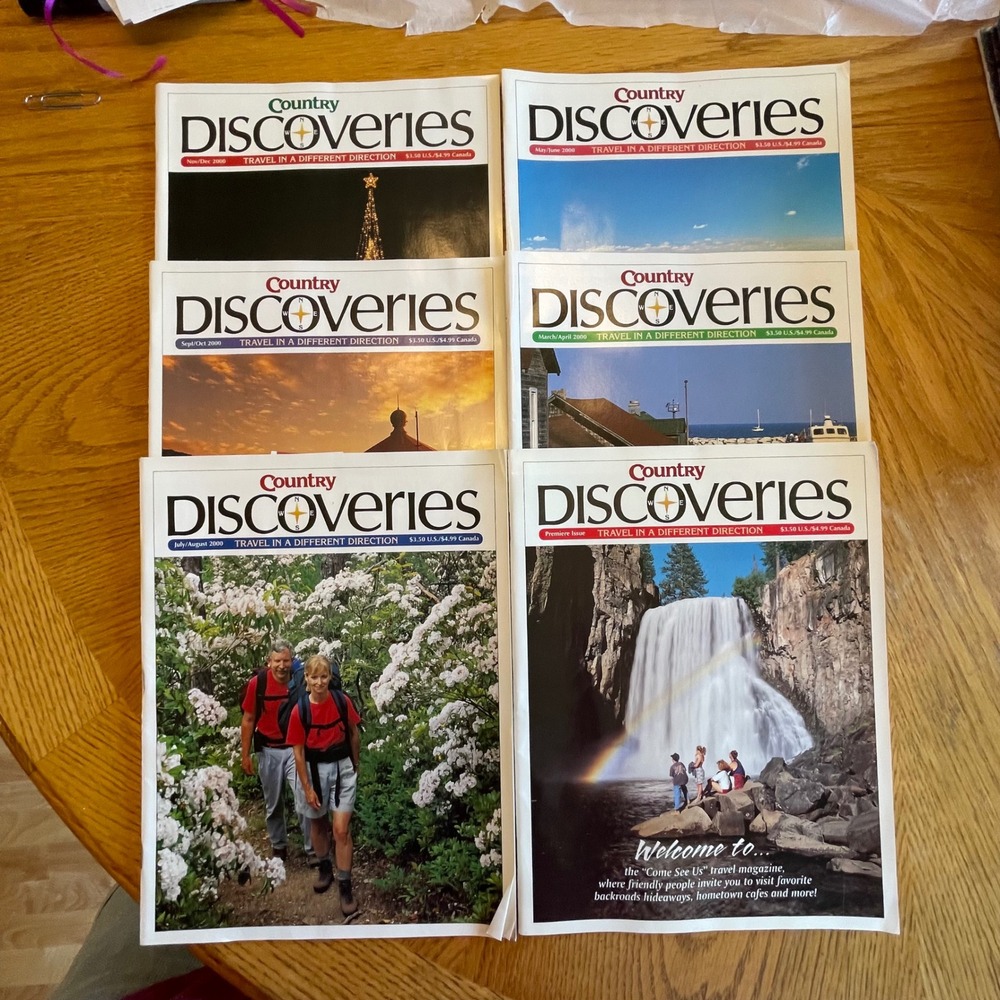 Country Discoveries 25+ Magazine Lot 2000-2007 Travel Backroads Premiere Issue